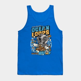 Retro Cereal Box Ocean Loops // Junk Food Nostalgia // Cereal Lover Tank Top